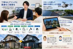 外壁塗装のお問い合わせ後の流れは？建物診断・ドローン調査・ご提案までご紹介
